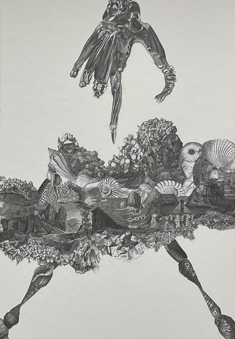 Fragile World Collage of Illustrated Images